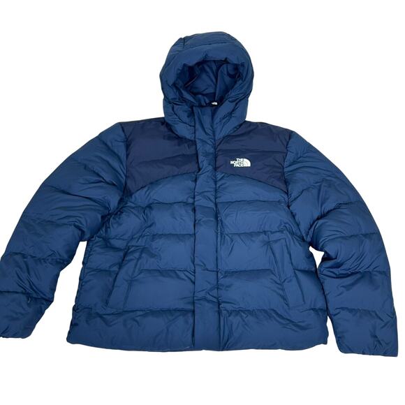 NWT Men's North Face Baltic Hoodie Insulated 600-Down Puffer Jacket XXL Blue B3 - Picture 1 of 11
